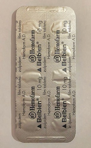 Zolpidem (Belbien) 10 mg Brand by Hemofarm I